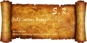 Sámson Kamil névjegykártya
